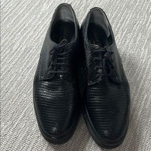 Robert Clergerie Platform Black Leather Shoe